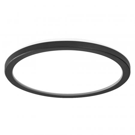 OSRAM Orbis Ultra Slm Backlight Deckenleuchte 23,5cm in Schwarz dimmbar - warmweißes Licht (3000K) + Hintergrundlicht, dreistufige Dimmbarkeit über Wandschalter, ultraflach