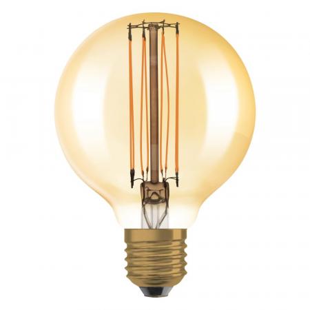 Nur noch angezeigter Bestand verfügbar: OSRAM LED VINTAGE E27 Glühlampe Globe 80 SMOKE dimmbar 11W wie 42W extra warmweißes gemütliches Licht