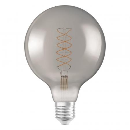 OSRAM LED VINTAGE E27 Glühlampe Globe 120 SMOKE dimmbar 7,8W wie 30W extra warmweißes gemütliches Licht