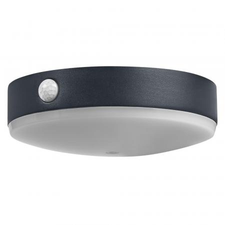 Osram Wandleuchte Endura Style Tossa Wall Solar & Sensor in Schwarz - warmweißes Licht, integrierter Sensor, ohne Strom nutzbar, bis acht Stunden Brenndauer