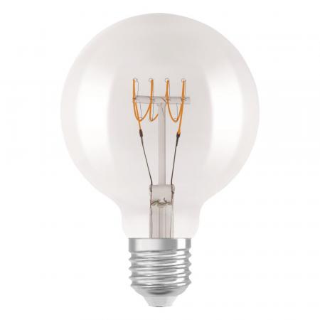 OSRAM LED VINTAGE E27 Glühlampe Globe 90 dimmbar 4,8W wie 40W warmweißes gemütliches Licht