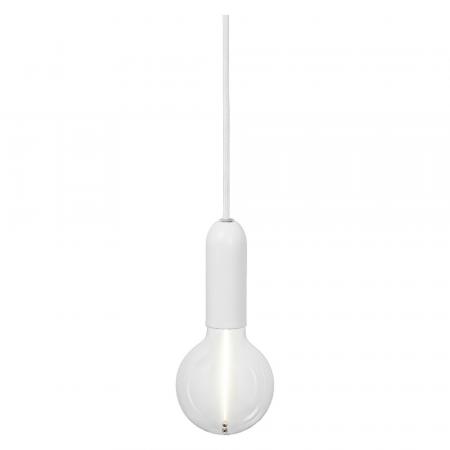 OSRAM VINTAGE 1906 4099854419577 ROUND Ø 10 cm Weiß - Schlichte Pendelleuchte mit stoffummanteltem Kabel und E27 Fassung ohne Leuchtmittel