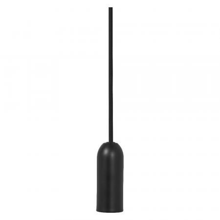 OSRAM VINTAGE 1906 4099854419515 ROUND Ø 10 cm Schwarz - Schlichte Pendelleuchte mit stoffummanteltem Kabel und E27 Fassung ohne Leuchtmittel