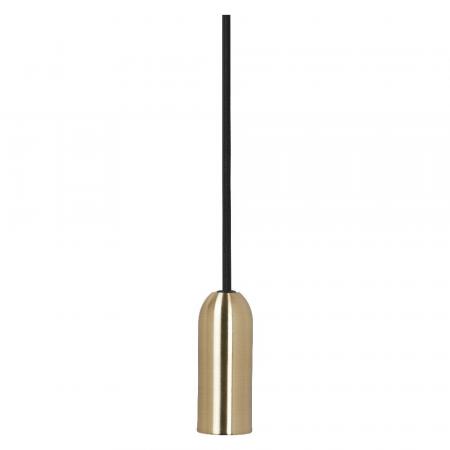 OSRAM VINTAGE 1906 PenduLum ROUND Ø 10 cm Gold - Schlichte Pendelleuchte mit stoffummanteltem Kabel und E27 Fassung ohne Leuchtmittel