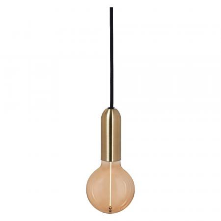 OSRAM VINTAGE 1906 PenduLum ROUND Ø 10 cm Gold - Schlichte Pendelleuchte mit stoffummanteltem Kabel und E27 Fassung ohne Leuchtmittel