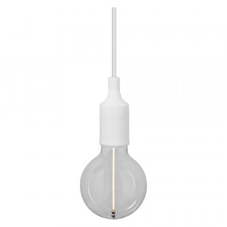 OSRAM VINTAGE 1906 PenduLum BELL Ø 9cm Weiß aus Kunststoff - Schlichte Pendelleuchte mit E27 Fassung ohne Leuchtmittel