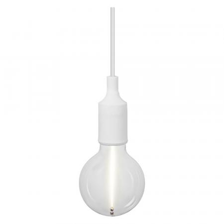 OSRAM VINTAGE 1906 PenduLum BELL Ø 9cm Weiß aus Kunststoff - Schlichte Pendelleuchte mit E27 Fassung ohne Leuchtmittel