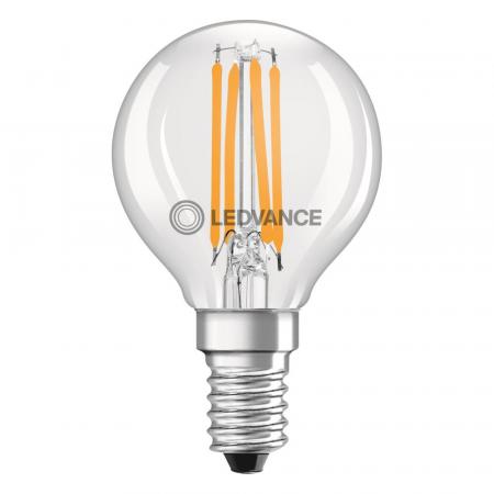 Ledvance E14 Effiziente dimmbare LED Lampe Classic klar 2,9W wie 40W 2700K warmweißes Licht