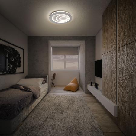 Osram LED-Deckenleuchte Orbis Spiral Oval 720mm 63W weiß Warmweißes Licht - direktes & indirektes Licht, sehr homogene Lichtverteilung