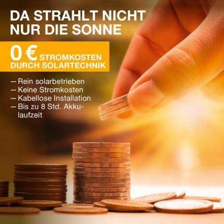 40cm Osram ENDURA STYLE Post Wegeleuchte 6W mit Sensor & Solar - geeignet für Eingänge und Terrassen