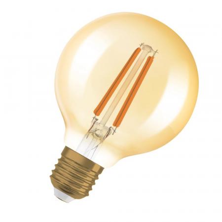 OSRAM E27 LED VINTAGE Glühlampe in EDISON Globe 80 GOLD dimmbar 7,2W wie 60W extra warmweißes gemütliches Licht