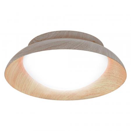 OSRAM Deckenleuchte Orbis Milan Wood Decor aus Stahl und Glas