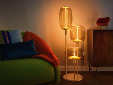 OSRAM Stehlampe DECOR STICK Beige Höhe 146cm  mit 3 x E27 Fassungen ohne Leuchtmittel