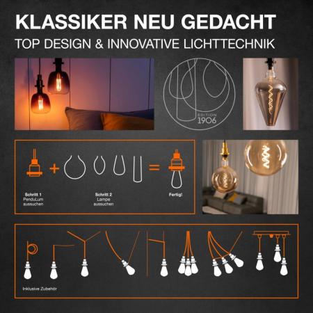 OSRAM LED VINTAGE E27 Glühlampe Globe 95 GOLD dimmbar 7W wie 48W extra warmweißes gemütliches Licht