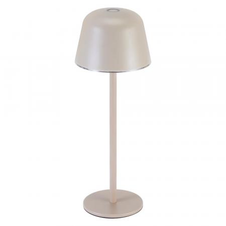 OSRAM Akku-Tischleuchte Style Table in Beige USB dimmbar IP54 In & Out - wiederaufladbarer Akku, stufenloses Dimmen, Lichthelligkeits-Memory-Funktion
