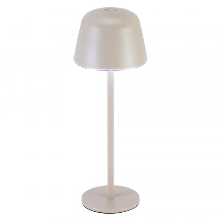 OSRAM Akku-Tischleuchte Style Table in Beige USB dimmbar IP54 In & Out - wiederaufladbarer Akku, stufenloses Dimmen, Lichthelligkeits-Memory-Funktion