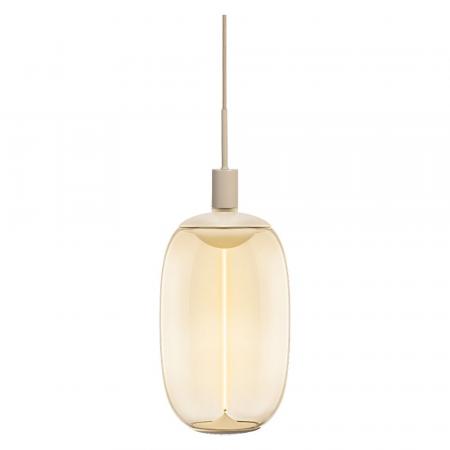 OSRAM VINTAGE 1906 PenduLum Needle Ø 10cm Beige aus Stahl - Schlichte Pendelleuchte mit E27 Fassung ohne Leuchtmittel