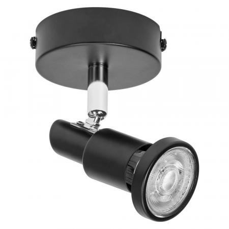 OSRAM LED SPOT GU10 1er Wand- und Decken Strahler dimmbar Schwarz 2700K warmweiße Lichtfarbe - austauschbare LED-Lampe, hohe Farbwiedergabe