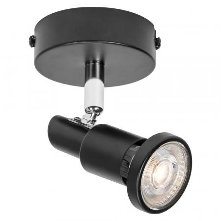 OSRAM LED SPOT GU10 1er Wand- und Decken Strahler dimmbar Schwarz 2700K warmweiße Lichtfarbe - austauschbare LED-Lampe, hohe Farbwiedergabe