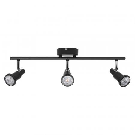 OSRAM LED SPOT GU10 3er Wand- und Decken Strahler dimmbar Schwarz 2700K warmweiße Lichtfarbe - hohe Farbwiedergabe