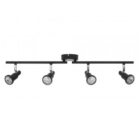 OSRAM LED SPOT GU10 4er Deckenstrahler dimmbar Schwarz 2700K warmweiße Lichtfarbe - hohe farbwiedergabe