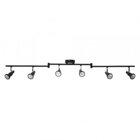 OSRAM LED SPOT GU10 6er Deckenstrahler dimmbar Schwarz 2700K warmweiße Lichtfarbe - hohe farbwiedergabe