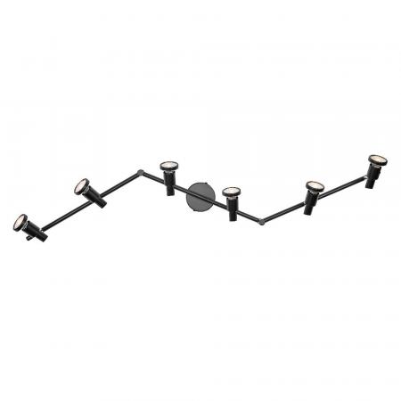 OSRAM LED SPOT GU10 6er Deckenstrahler dimmbar Schwarz 2700K warmweiße Lichtfarbe - hohe farbwiedergabe