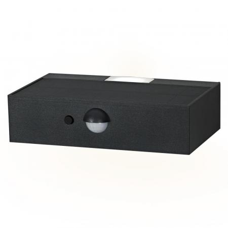 Osram ENDURA STYLE BRICKLUME Sensor Solarleuchte Wandleuchte anthrazit - indirekte Beleuchtung, Bewegungsmelder, Tageslichtsensor, IP65, warmweiße Lichtfarbe