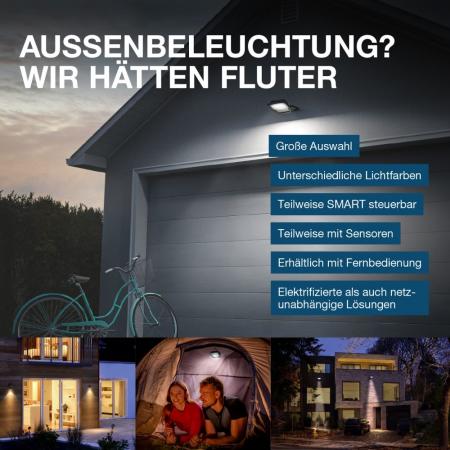 Bellalux Schwenkbarer LED Fluter VITAL schwarz 4000K neutralweißes Licht 10W IP65