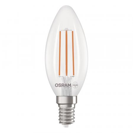 2er Set Osram E14 LED Kerzenlampe CLASSIC besonders effizient klar 2,2W wie 40W 2700K warmweißes Licht - Sehr gute Energieeffizienz