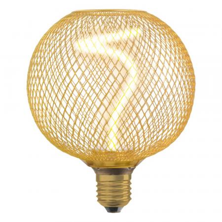 OSRAM E27 DECOR LED Lampe SPIRAL FILAMENT GLOBE 125 Gold dimmbar 3.5W wie 14W extra warmweißes gemütliches Licht