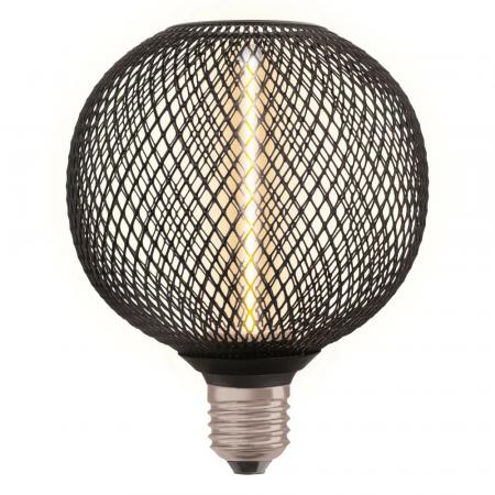 OSRAM E27 DECOR LED Lampe STRAW FILAMENT GLOBE 125 Schwarz dimmbar 3.5W wie 12W extra warmweißes gemütliches Licht
