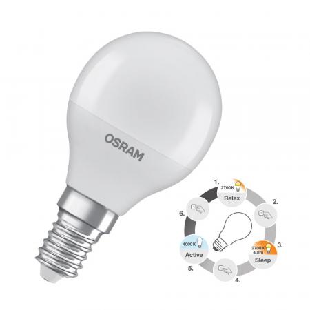 6er OSRAM E14 LED Topfenlampe Relax & Active mit Farbtemperaturwechsel 4,9W wie 40W warmweiss/ kaltweiss