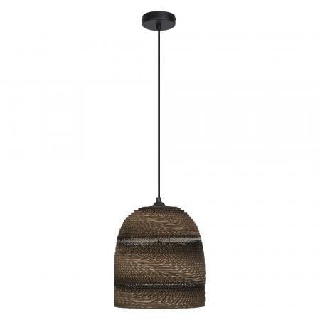 OSRAM Pendelleuchte BELL braun, Ø 26 cm, aus Wellpappe