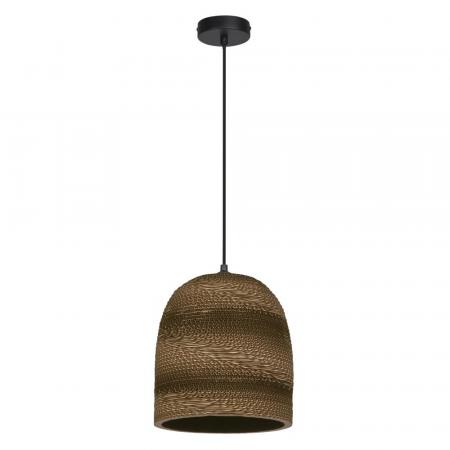 LEDVANCE Pendelleuchte Decor Cardboard Ball braun aus Wellpappe mit Textilkabel