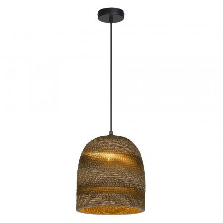OSRAM Pendelleuchte BELL braun, Ø 26 cm, aus Wellpappe