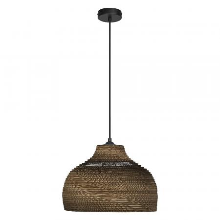 OSRAM Pendelleuchte HAT braun, Ø 36 cm, aus Wellpappe