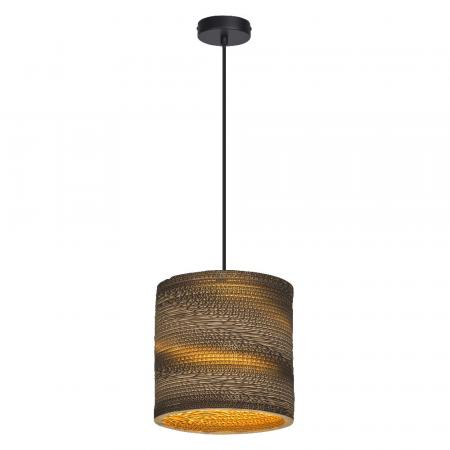 OSRAM Pendelleuchte Cylinder braun, Ø 25 cm, aus Wellpappe