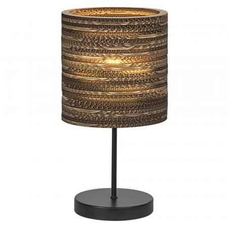 LEDVANCE Tischleuchte Decor Cardboard Cylinder braun aus Wellpappe mit Textilkabel
