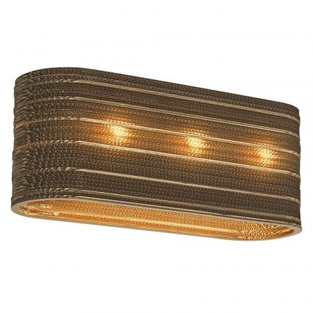 OSRAM Deckenleuchte Decor Cardboard Oval 3-flammig braun, aus Wellpappe