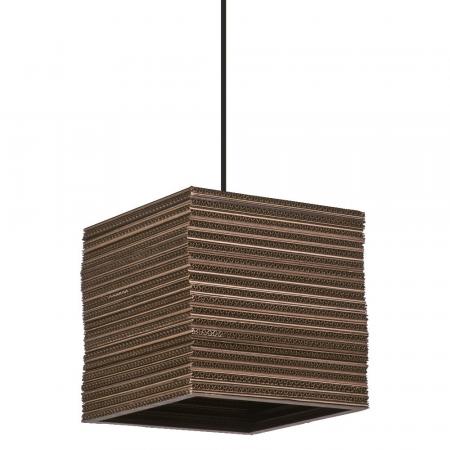 OSRAM Pendelleuchte Decor Cardboard Square 1-flammig braun, aus Wellpappe