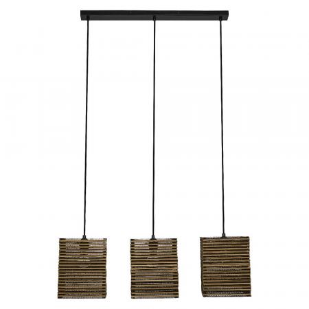 OSRAM Pendelleuchte Decor Cardboard Square 3-flammig braun, aus Wellpappe