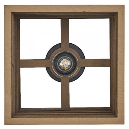 OSRAM Deckenleuchte Decor Cardboard Square 1-flammig braun, aus Wellpappe