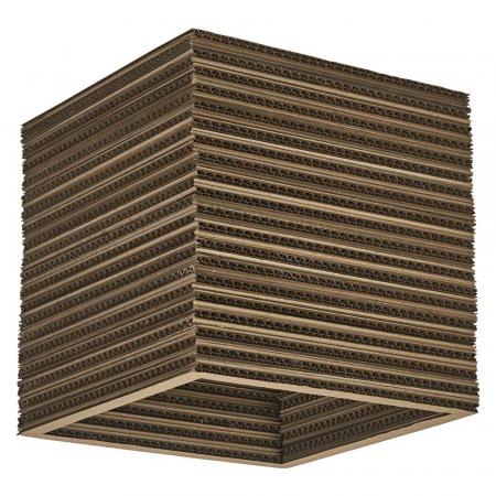 OSRAM Deckenleuchte Decor Cardboard Square 1-flammig braun, aus Wellpappe