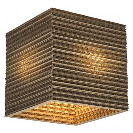 OSRAM Deckenleuchte Decor Cardboard Square 1-flammig braun, aus Wellpappe