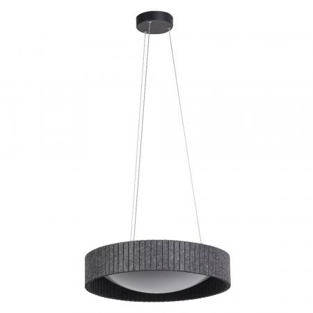 Osram Imposante Pendelleuchte Felt Cylinder aus Filz und Metall in Anthrazit mit warmweißem Licht Ø 50 cm