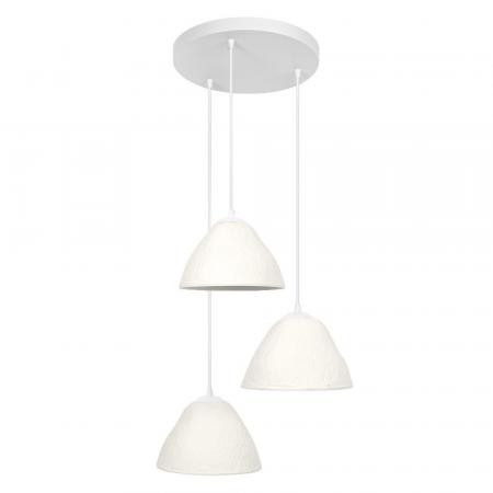 OSRAM Pendelleuchte Camel Bell 3-flammig weiß aus Metall und Pappmaschee für 3 x E14