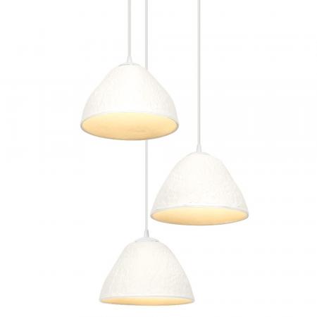 OSRAM Pendelleuchte Camel Bell 3-flammig weiß aus Metall und Pappmaschee für 3 x E14