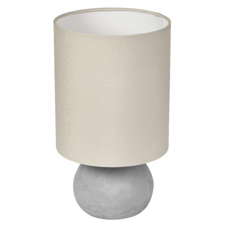 Osram Tischleuchte Decor Impact aus Beton und Textil in Beige / Grau mit E27 Fassung