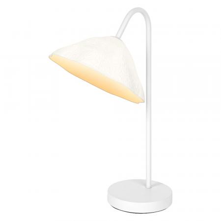 OSRAM Tischleuchte Decor Lotus Leaf weiß aus Metall und Pappmaschee dimmbar für E14